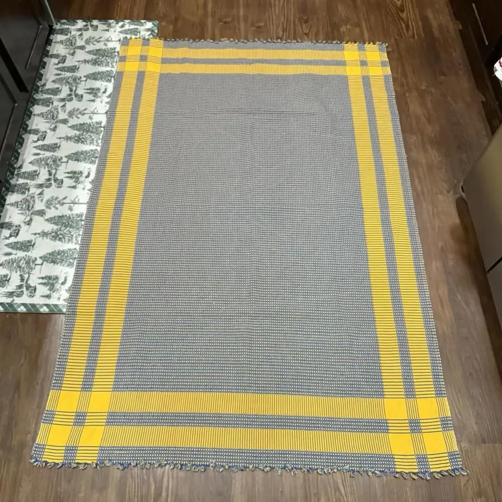 Vintage Reversible Colorful Turkish‎ Handmade Kilim Thin Area Rug Size 73x50